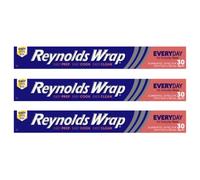Reynolds Lot de 3 rouleaux de film d'aluminium classique pour cuisine, barbecue, rôtissage - 304 mm x 9,14 m - L'emballage peut varier
