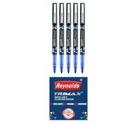 Reynolds Trimax Lot de 5 stylos à bille Bleu Pointe 0,5 mm