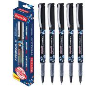 Reynolds Trimax Lot de 5 stylos à encre gel liquide Pointe aiguille 0,5 mm Encre noire