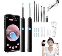Reyova Kit Pro - Dispositif De Nettoyage PréCis Et SéCurisé, Reyova Oreille, Cure Camera Hd Oreille Kit Pro - Kit Professionnel Nettoyage PréCis Et SûR (Noir*2, Taille unique)