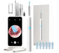 Reyova Oreille - Dispositif De Nettoyage PréCis Et SéCurisé, CaméRa Oreille Nettoyage, Otoscope Oreille 1080p Hd, Endoscope Wifi Nettoyant Oreille Kit Avec 6 LumièRes Led (Noir)