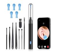 Reyova Oreille - Dispositif De Nettoyage Précis Et Sécurisé, otoscope oreille, camera oreille nettoyage, Suitable For IOS And Android (Le Noir)