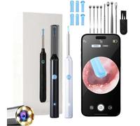 Reyova Oreille Nettoyeur Oreille Camera, Avec 6 Lumières LED, Otoscope Oreille 1080p HD, Miroir Auriculaire 360° Grand Angle Ear Cleaner Pour Ios, Android (Blanc)