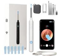 Reyova Pro Oreille - Dispositif De Nettoyage Précis Et Sécurisé, Otoscope Oreille 1080p Hd, Endoscope Wifi Nettoyant Oreille Kit Avec 6 Lumières Led, Suitable For Ios And Android (Blanc)