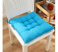 Reyox Galette de Chaise avec Attaches, Antidérapants Coussin de Chaise en Polyester pour Intérieur Bleu Ciel 40 x 40 cm Lot de 6