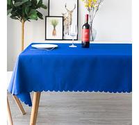 Reyox Nappe de Table en Polyester Nappe Anti Tache Lavable pour Fête Anniversaire Mariage Bleu Royal 80 x 80 cm Carré
