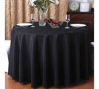 Reyox Nappe de Table en Polyester Nappe Anti Tache Lavable pour Fête Anniversaire Mariage Noir 140 x 140 cm Carré