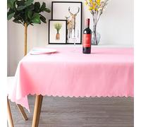 Reyox Nappe de Table en Polyester Nappe Anti Tache Lavable pour Fête Anniversaire Mariage Rose 80 x 80 cm Carré