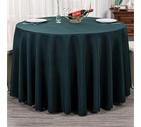 Reyox Nappe de Table en Polyester Nappe Anti Tache Lavable pour Fête Anniversaire Mariage Vert Foncé 200 x 200 cm Carré