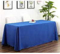 Reyox Nappe de Table en Polyester Nappe Lavable Anti Tache pour Fête Anniversaire Mariage Bleu Royal 160 x 180 cm Rectangulaire