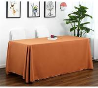 Reyox Nappe de Table en Polyester Nappe Lavable Anti Tache pour Fête Anniversaire Mariage Marron 160 x 180 cm Rectangulaire