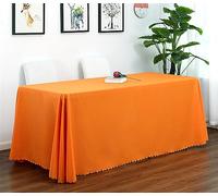 Reyox Nappe de Table en Polyester Nappe Lavable Anti Tache pour Fête Anniversaire Mariage Orange 150 x 210 cm Rectangulaire