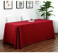Reyox Nappe de Table en Polyester Nappe Lavable Anti Tache pour Fête Anniversaire Mariage Vin Rouge 180 x 300 cm Rectangulaire