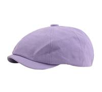 Reyox Unisexe Casquette Gavroche Coton Chapeau Newsboy Vintage Beret Violet