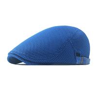 Reyox Unisexe Casquette Plate Été Filet Chapeau de Loisirs Respirant Reglable Béret Bleu Royal