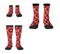 Reyrijf Personnalisé Phot visage chaussettes de Noël cadeau pour les femmes hommes, personnalisé drôle nouveauté chaussettes de Noël avec image vacances
