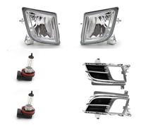 Reyukhn Phare antibrouillard GS3L51690 GS3L51680 Pour Mazda 6 Atenza 2008-2012 Cache De Phare Antibrouillard LED Halogène Cadre LED Feux de brouillard(Halogen and covers,Right)