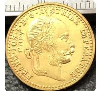 REZAJDUIE Pièce commémorative 1915 Autriche-Habsbourg 1 Ducat-Franz-Joseph I Pièce de Copie plaquée Or