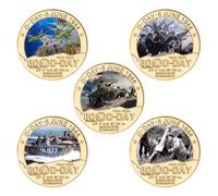 REZAJDUIE Pièce commémorative 80e Anniversaire de l'opération Overlord en Normandie Cadeaux Souvenirs de l'armée Militaire
