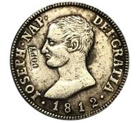 REZAJDUIE Pièce commémorative Espagne 1812 RN - José Ier Bonaparte, pièce plaquée Argent