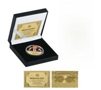 REZAJDUIE Pièce commémorative plaquée Or Donald Trump 2024 Objets de Collection Ensemble de pièces du président des États-Unis Cadeaux d'affaires