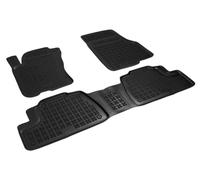 REZAW PLAST 201703 Tapis de sol Caoutchouc noir Avant et Arrière