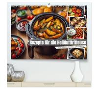 Rezepte für die Heißluftfritteuse - vegetarisch, schnell und einfach (hochwertiger Premium Wandkalender 2026 DIN A2 quer), Kunstdruck in Hochglanz: ... für die moderne Küche im Kochbuch-Stil