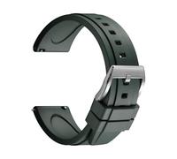 REZERO Bracelet de Montre en Caoutchouc FKM à Dégagement Rapide, Sangle de Montre en Fluoro-Caoutchouc, Épais et Solide, Lanière de Montre de Remplacement Étanche 19/20/21/22/23/24mm pour Homme, Femme