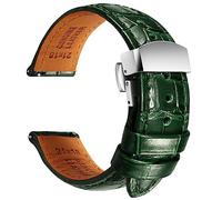 REZERO Bracelet de Montre en Cuir pour Homme, Sangle de Montre à Dégagement Rapide avec Motif Crocodile Embossé, Lanière de Remplacement de Luxe 19mm 20mm 21mm 22mm