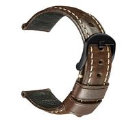 REZERO Bracelet de Montre, Sangle de Montre en Cuir Véritable Cirée à l’Huile Vintage, Épais et Léger Lanière de Montre de Remplacement pour Homme, Femme 18mm 19mm 20mm 21mm 22mm 23mm 24mm 26mm