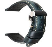 REZERO Bracelet de Montre, Sangle de Montre en Cuir Véritable Cirée à l’Huile Vintage, Épais et Léger Lanière de Montre de Remplacement pour Homme, Femme 18mm 19mm 20mm 21mm 22mm 23mm 24mm 26mm