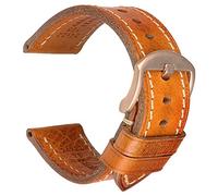 REZERO Bracelet de Montre, Sangle de Montre en Cuir Véritable Tanné Végétal et Cirée à l’Huile, Épais et Léger, Lanière de Remplacement pour Homme, Femme 18mm 19mm 20mm 21mm 22mm 23mm 24mm 26mm