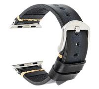REZERO Bracelets Compatible avec Apple Watch, Bracelets, Sangle de Montre en Cuir Véritable Tanné Végétal, Lanière de Montre de Remplacement pour iWatch Série 10/9/SE, 38/40/41/42/44/45/46/49mm