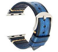 REZERO Bracelets Compatible avec Apple Watch, Bracelets, Sangle de Montre en Cuir Véritable Tanné Végétal, Lanière de Montre de Remplacement pour iWatch Série 10/9/SE, 38/40/41/42/44/45/46/49mm