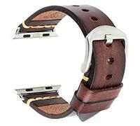 REZERO Bracelets Compatible avec Apple Watch, Bracelets, Sangle de Montre en Cuir Véritable Tanné Végétal, Lanière de Montre de Remplacement pour iWatch Série 10/9/SE, 38/40/41/42/44/45/46/49mm
