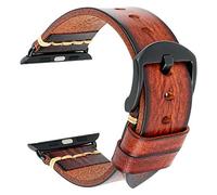 REZERO Bracelets Compatible avec Apple Watch, Bracelets, Sangle de Montre en Cuir Véritable Tanné Végétal, Lanière de Montre de Remplacement pour iWatch Série 10/9/SE, 38/40/41/42/44/45/46/49mm