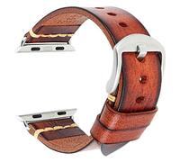REZERO Bracelets Compatible avec Apple Watch, Bracelets, Sangle de Montre en Cuir Véritable Tanné Végétal, Lanière de Montre de Remplacement pour iWatch Série 10/9/SE, 38/40/41/42/44/45/46/49mm