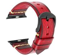 REZERO Bracelets Compatible avec Apple Watch, Bracelets, Sangle de Montre en Cuir Véritable Tanné Végétal, Lanière de Montre de Remplacement pour iWatch Série 10/9/SE, 38/40/41/42/44/45/46/49mm