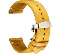REZERO Bracelets de Montre en Cuir, Cuir de Veau Italien Top-Grain, Bracelet de Remplacement Finition Mate Vieillie pour Homme, Femme 18mm 19mm 20mm 21mm 22mm 23mm 24mm