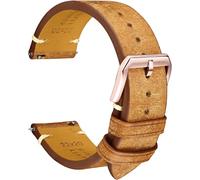 REZERO Bracelets de Montre en Cuir, Cuir de Veau Italien Top-Grain, Bracelet de Remplacement Finition Mate Vieillie pour Homme, Femme 18mm 19mm 20mm 21mm 22mm 23mm 24mm