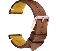 REZERO Bracelets de Montre en Cuir, Cuir de Veau Italien Top-Grain, Bracelet de Remplacement Finition Mate Vieillie pour Homme, Femme 18mm 19mm 20mm 21mm 22mm 23mm 24mm