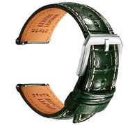 REZERO Bracelets de montre en cuir pour hommes, bracelets de montre à détachement rapide, remplacements de bracelet de luxe en cuir grain d'alligator italien gaufré 19 mm 20 mm 21 mm 22 mm