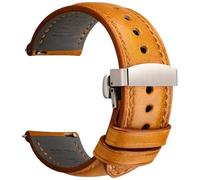 REZERO Bracelets en Cuir de Toscane pour Montres, Cordon Artisanaux à Détache Rapide, Sangle de Montre en Cuir Pleine Fleur Tanné Végétal, Remplacement pour Homme 19mm 20mm 21mm 22mm 24mm