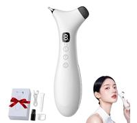 Rezuri - 4-in-1 Jaw Massager, Cura Pen Relief Device Jaw Massager, Facial Sculpting Device with Heat and Vibration, Meridian Massagers,for Double Chin, Face & Neck Pain Stiffness (White Plus Black)