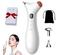 Rezuri - 4-in-1 Jaw Massager-Cura Pen TMJ Relief Device, Facial Sculpting Device with Soothing Heat and Vibration, Jaw & Neck Massager,for Double Chin, Face & Neck (Red)