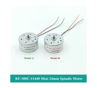 RF-300C-11440 300 electronic starter DC 1.5V-6V 5V 6500RPM 24mm Round Spindle electronic starter Silent DIY CD DVD Player Loder Toy Fan Engine ICXLPMC(Model A)