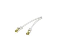 RF-4149870 RJ45 Câble réseau, câble patch CAT 6a (câble brut CAT 7) S/FTP 5.00 m gris avec cliquet dencastrement, ignifuge