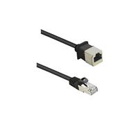 RF-4394121 RJ45 Câble réseau, câble patch CAT 5e F/UTP 1.00 m noir Rallonge avec cliquet dencastrement, contacts dorés