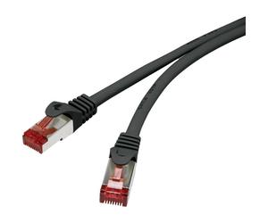 Rf-4979744 Rj45 Câble Réseau, Câble Patch Cat 6 S/ftp 5.00 M Noir Avec Cliquet D'Encastrement, Contacts Dorés, Ignifuge 1 Pc(s) W606452 - Renkforce