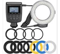 RF-550D 48 Macro LED Ring Flash Light avec 8 Adapter Ring pour Nikon IL Pentax Olympus Panasonic DSLR Camera aro de luz Analyste - Type HD-130